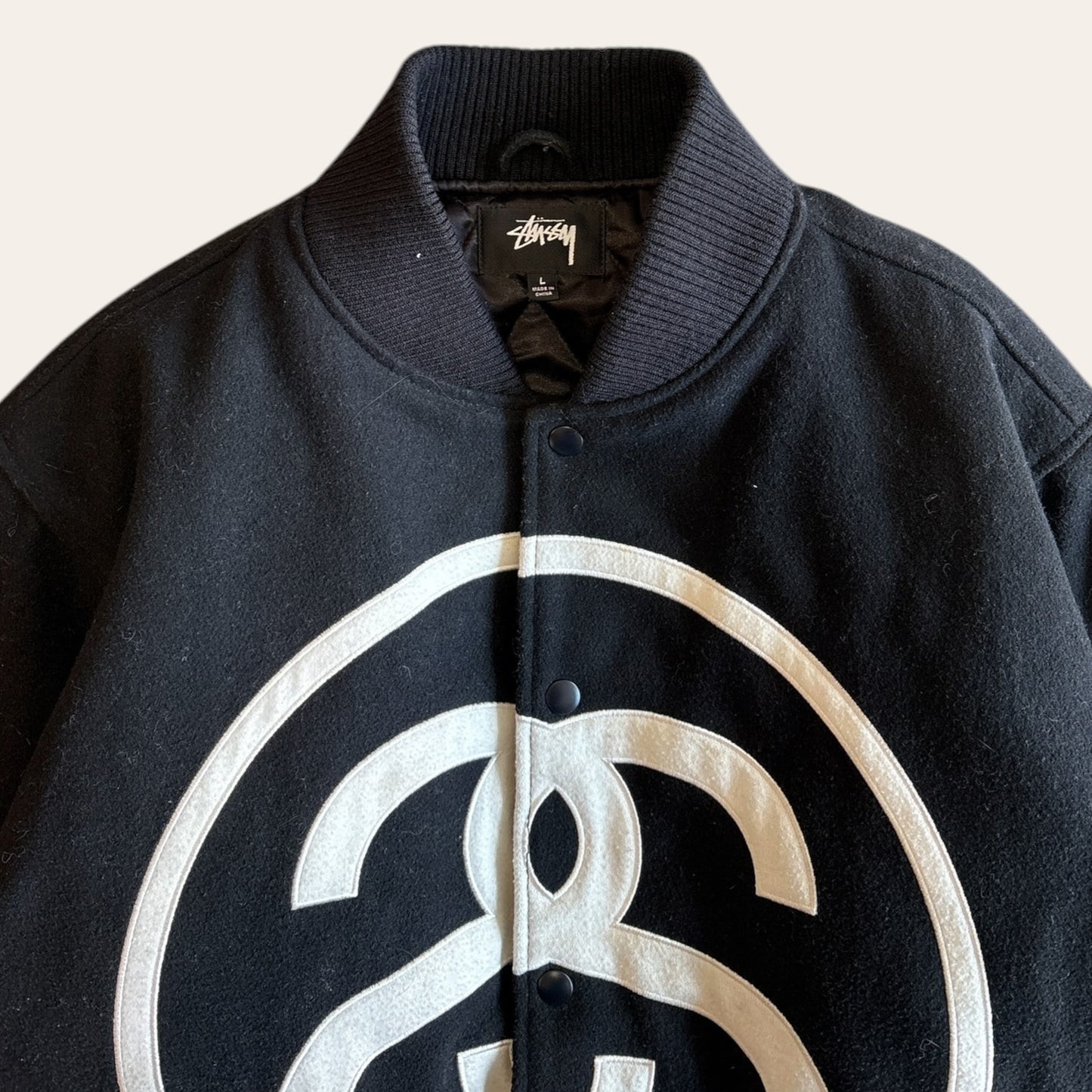 Stussy SS Link Wool Varsity Jacket Size L