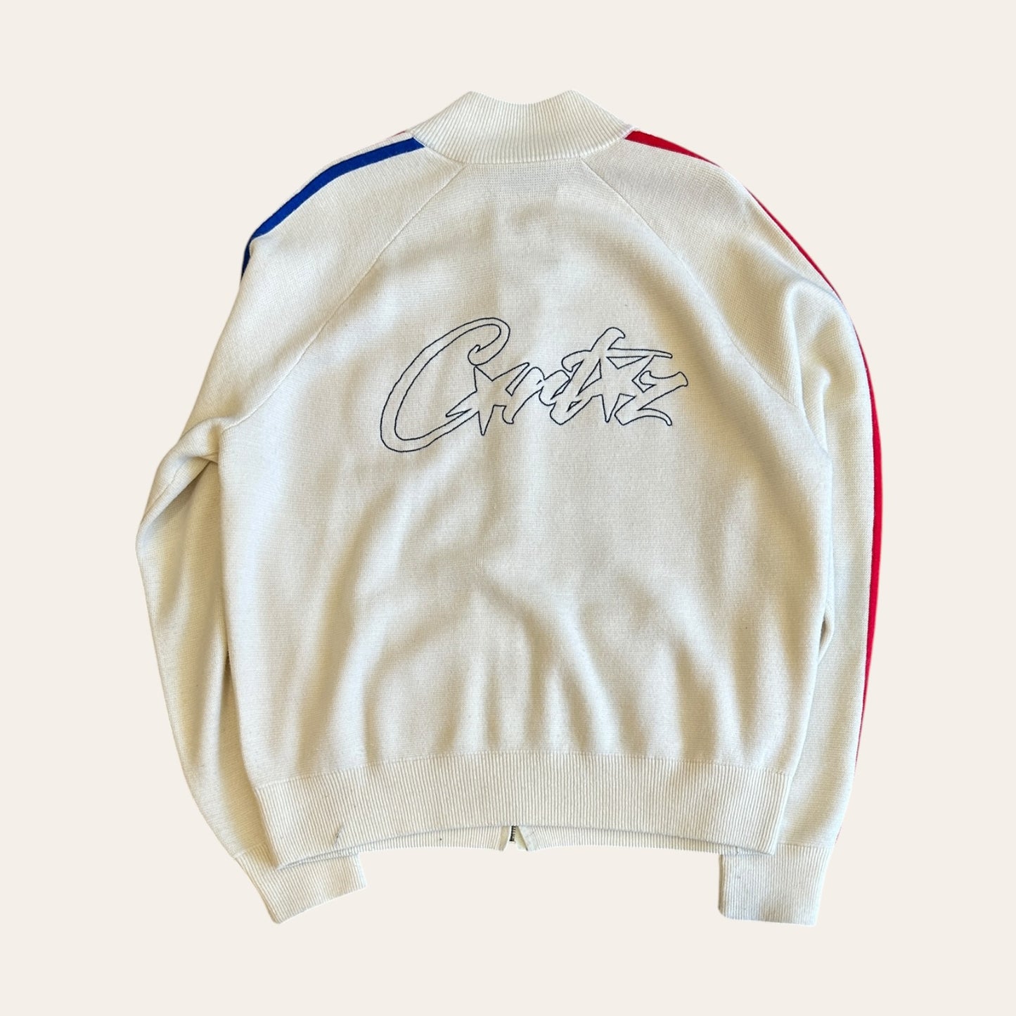 Corteiz Wool Track Jacket Cream Size L
