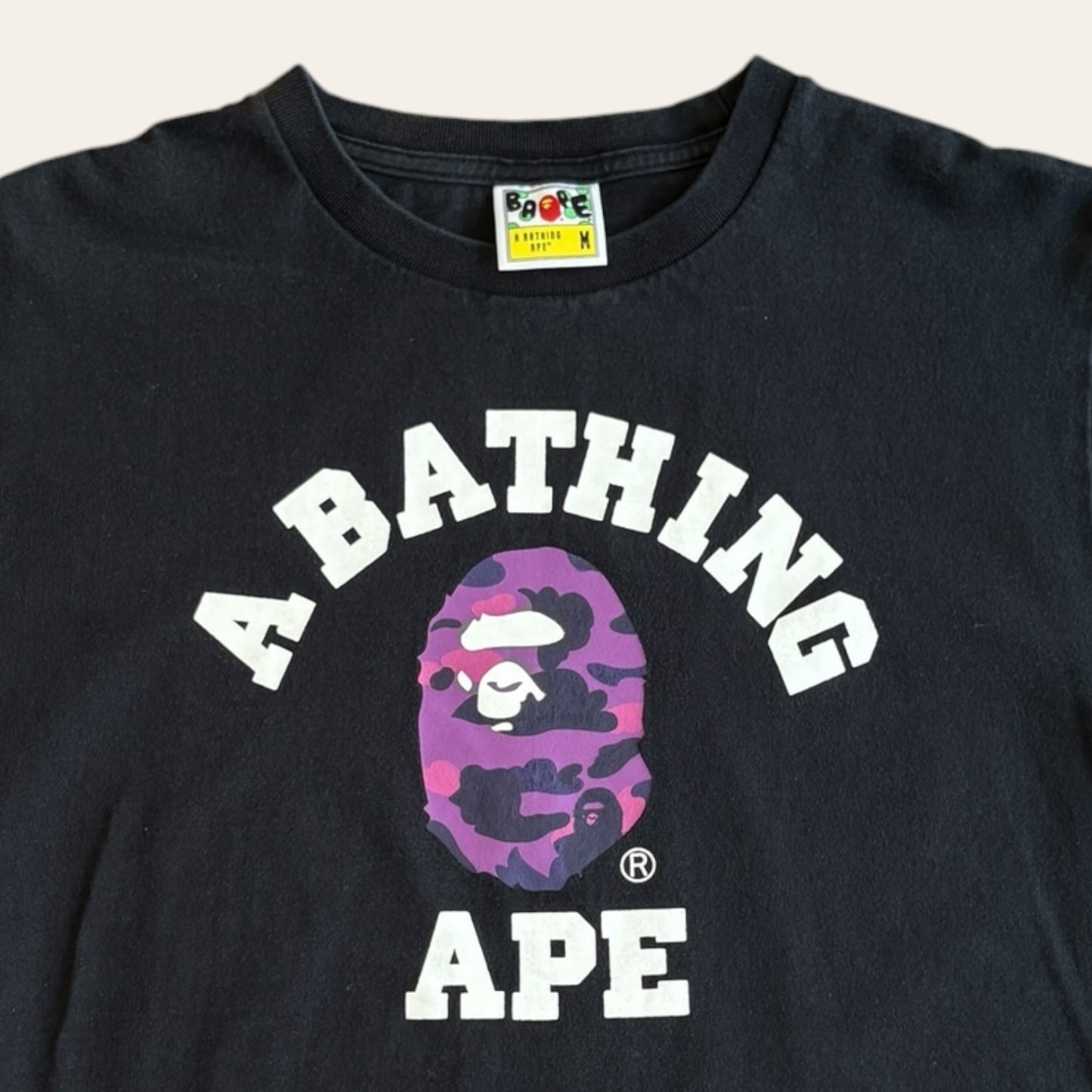 Bape Purple Head Tee Size M