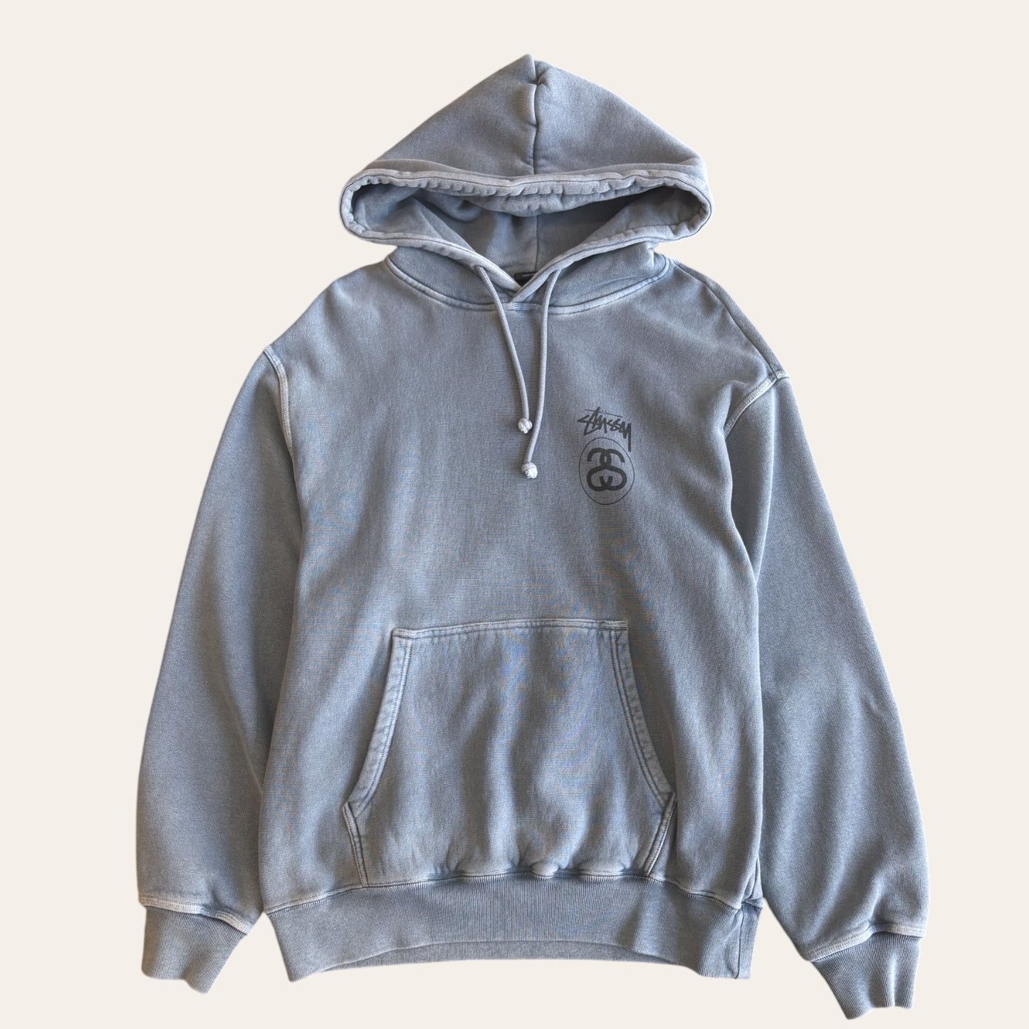 Stussy Logo Hoodie Blue Size M