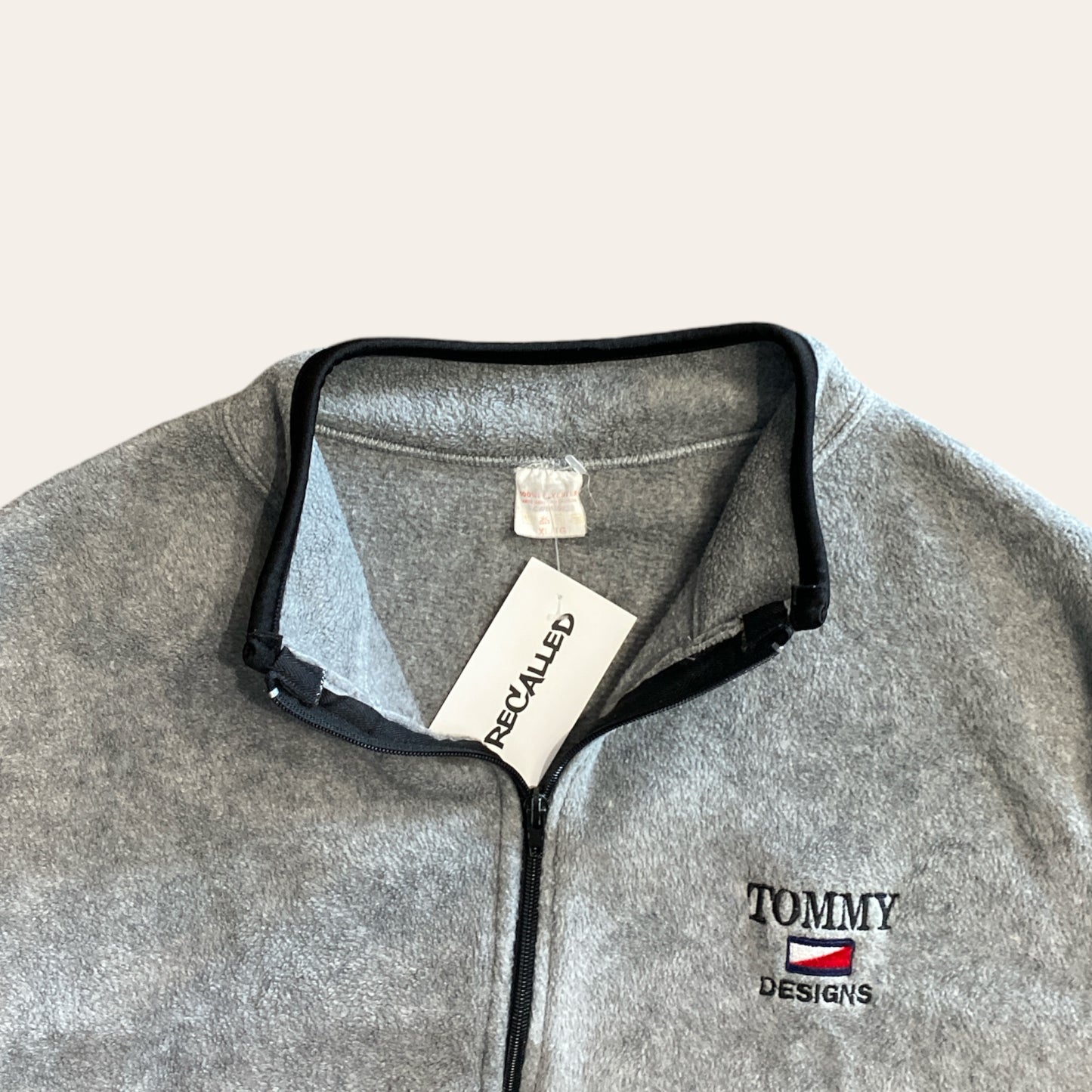 Vintage Bootleg Tommy Hilfiger Fleece Vest Grey Size XL