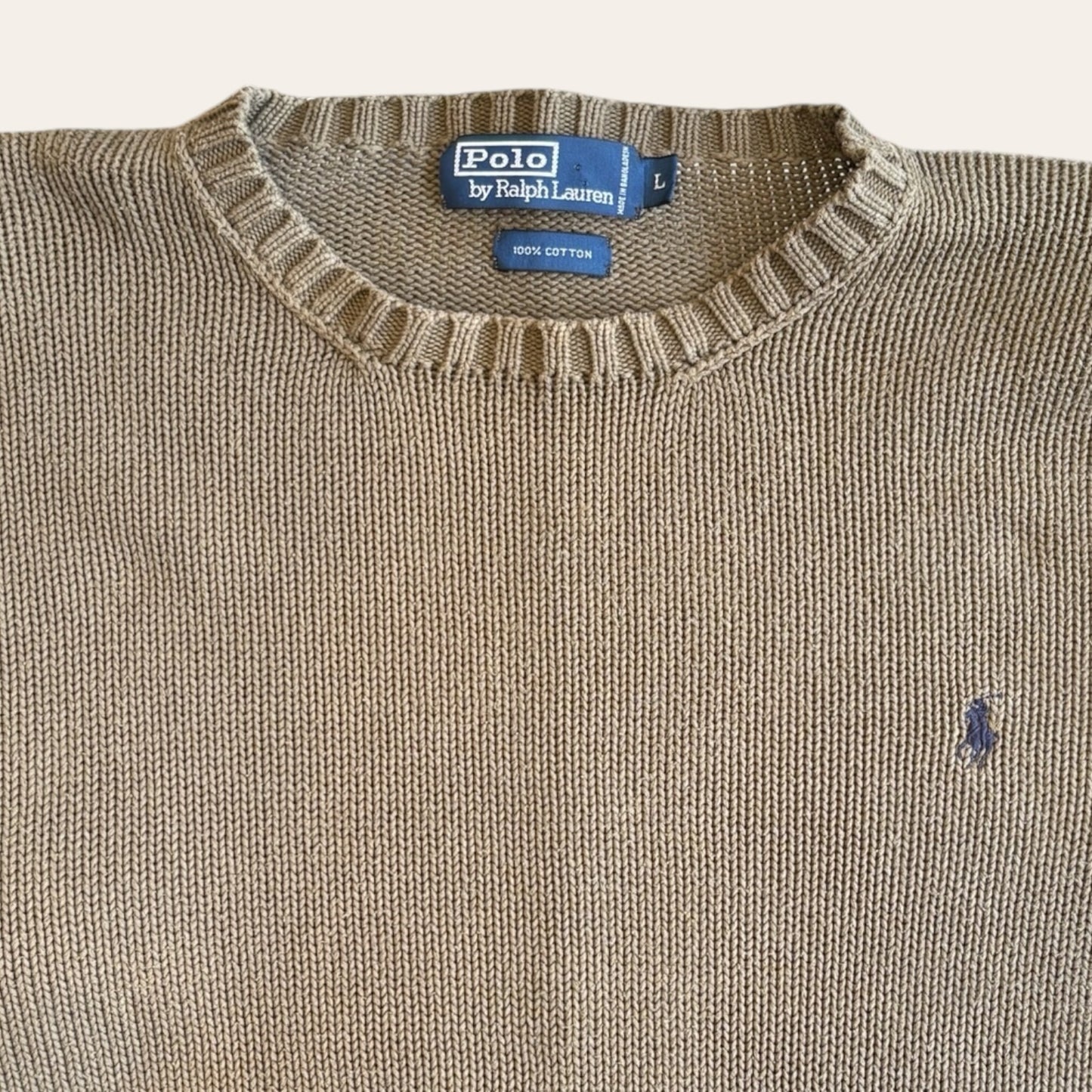 Polo Knit Sweater Olive Size L