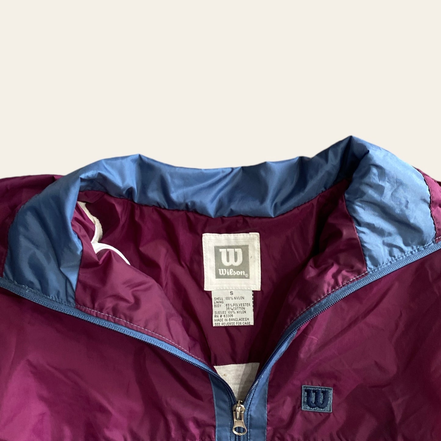 90's Wilson Zip Up Jacket Red/Navy Size S