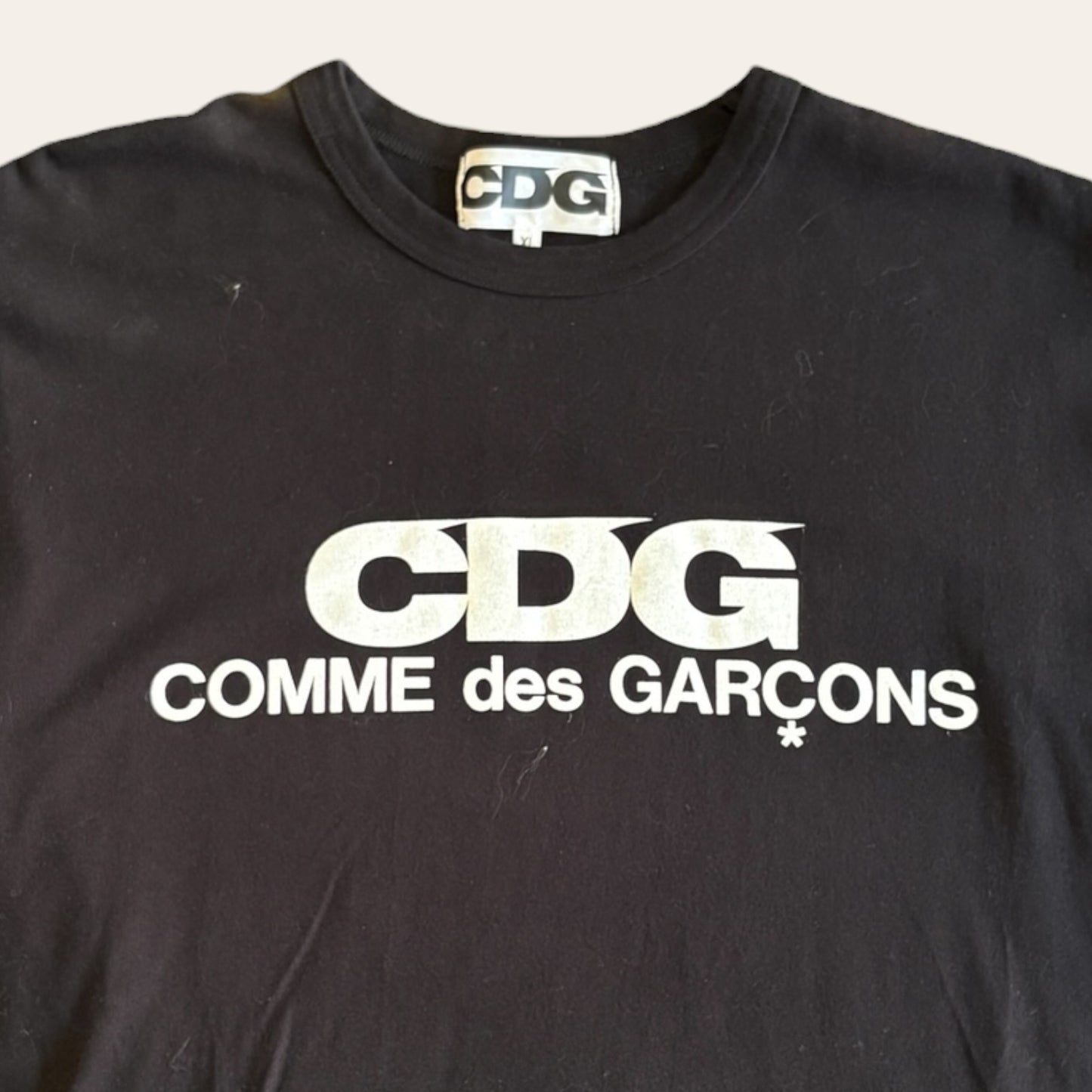 CDG Logo Tee Black Size XL
