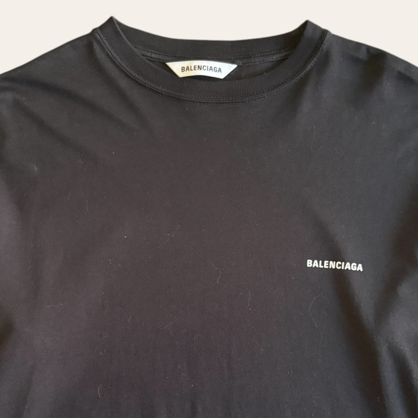 Balenciaga Long Sleeve Tee Black Size XS