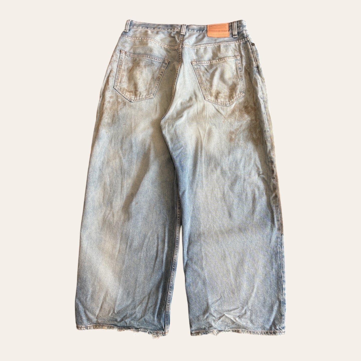Acne Loose Fit Mud Wash Jeans Size 34x32