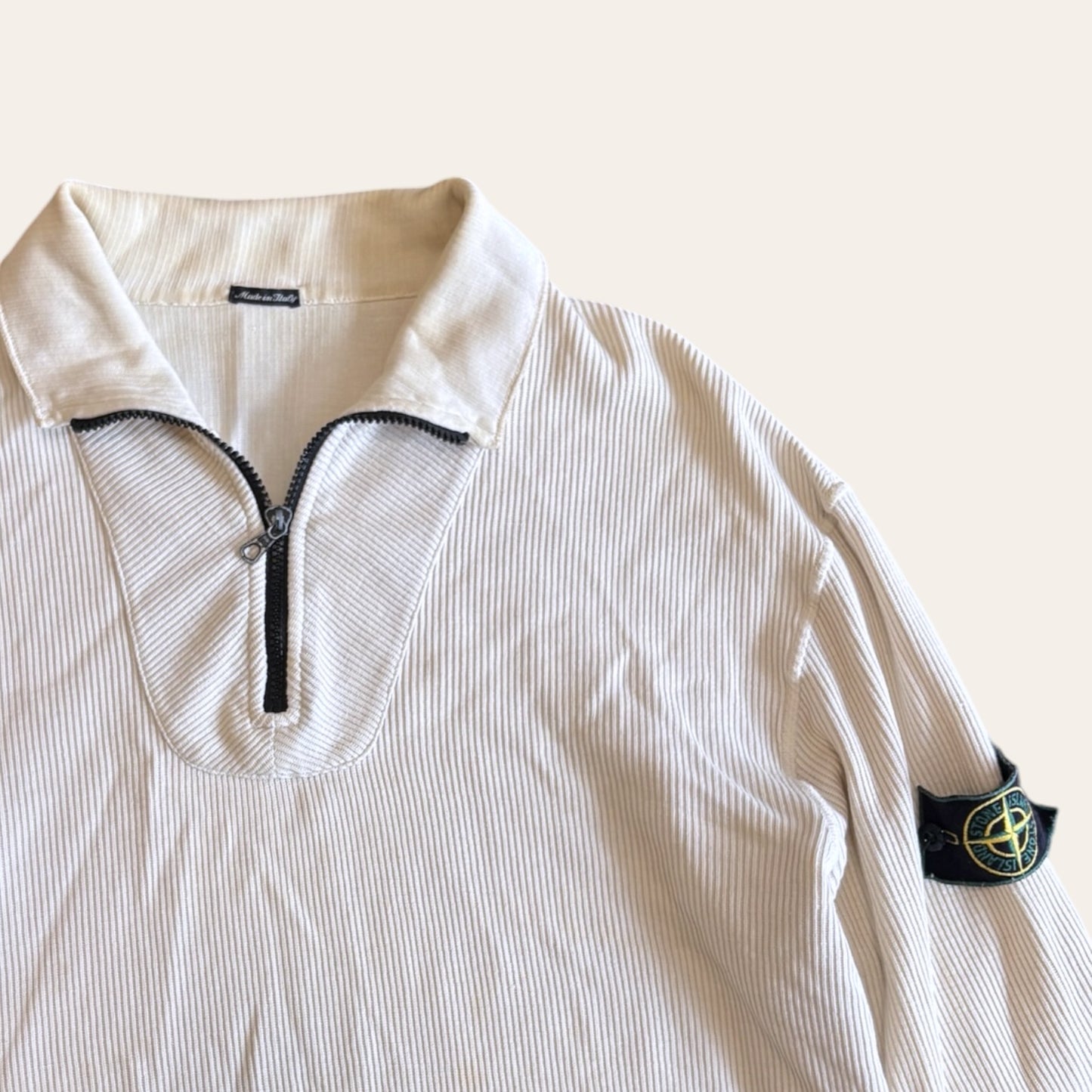 Stone Island Waffle Knit 1/4 Zip Size L