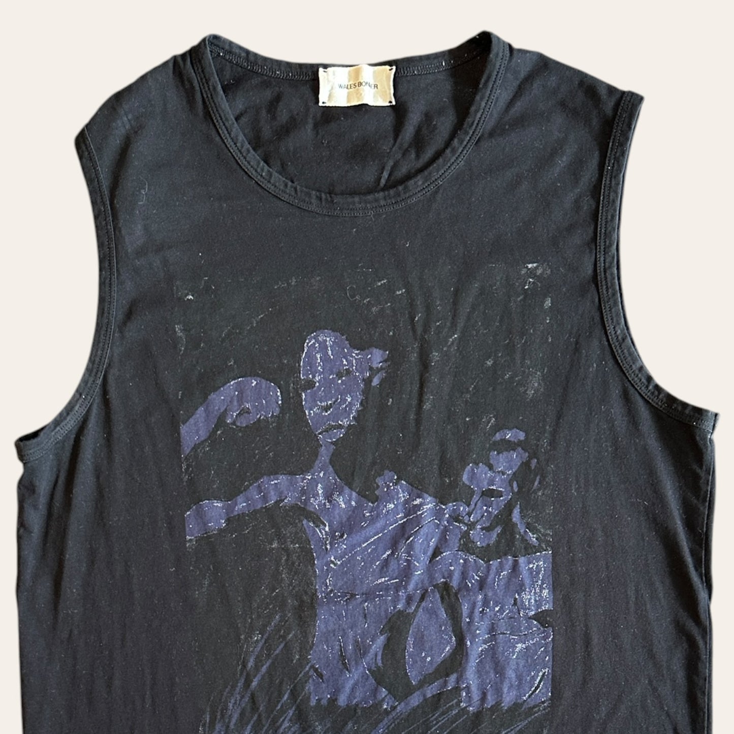 Wales Bonner Blue Duets Tank Top Size L