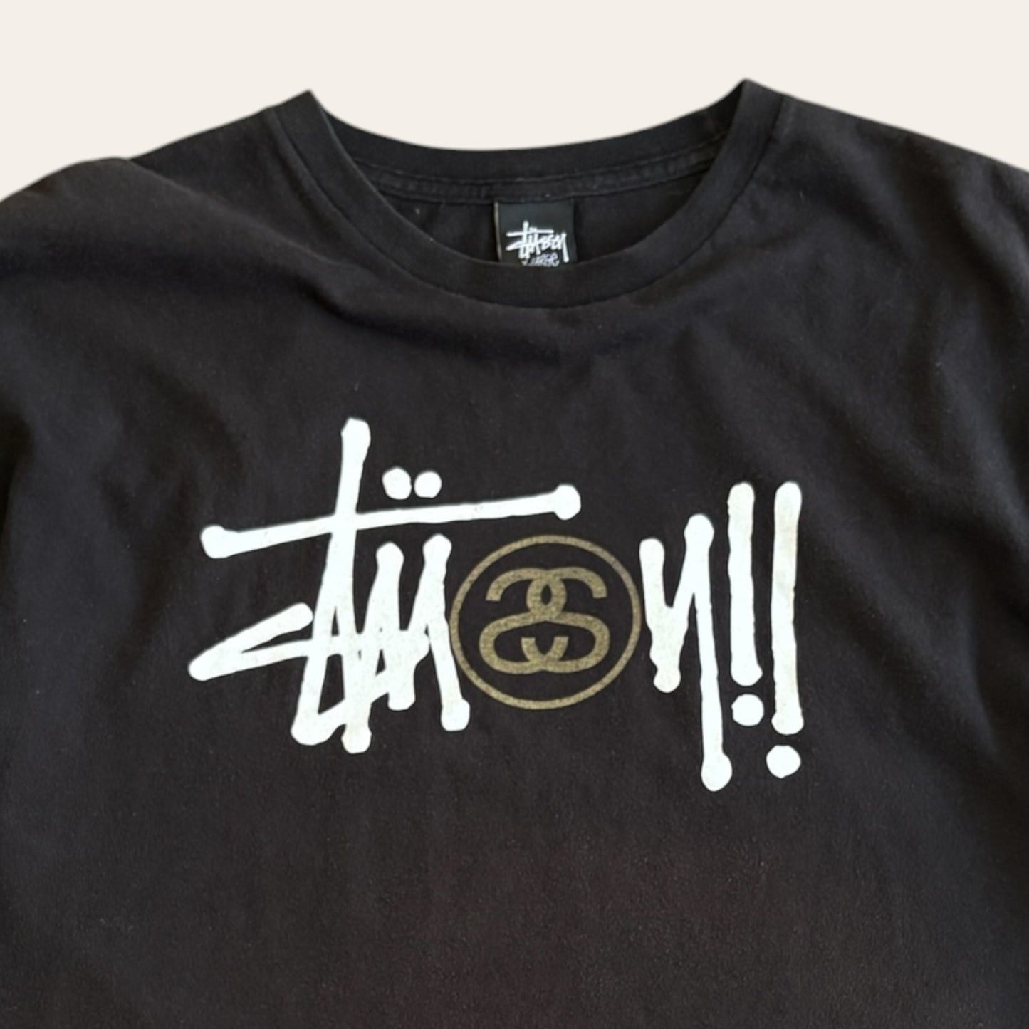 Stussy Gold Double S Tee Black Size XL