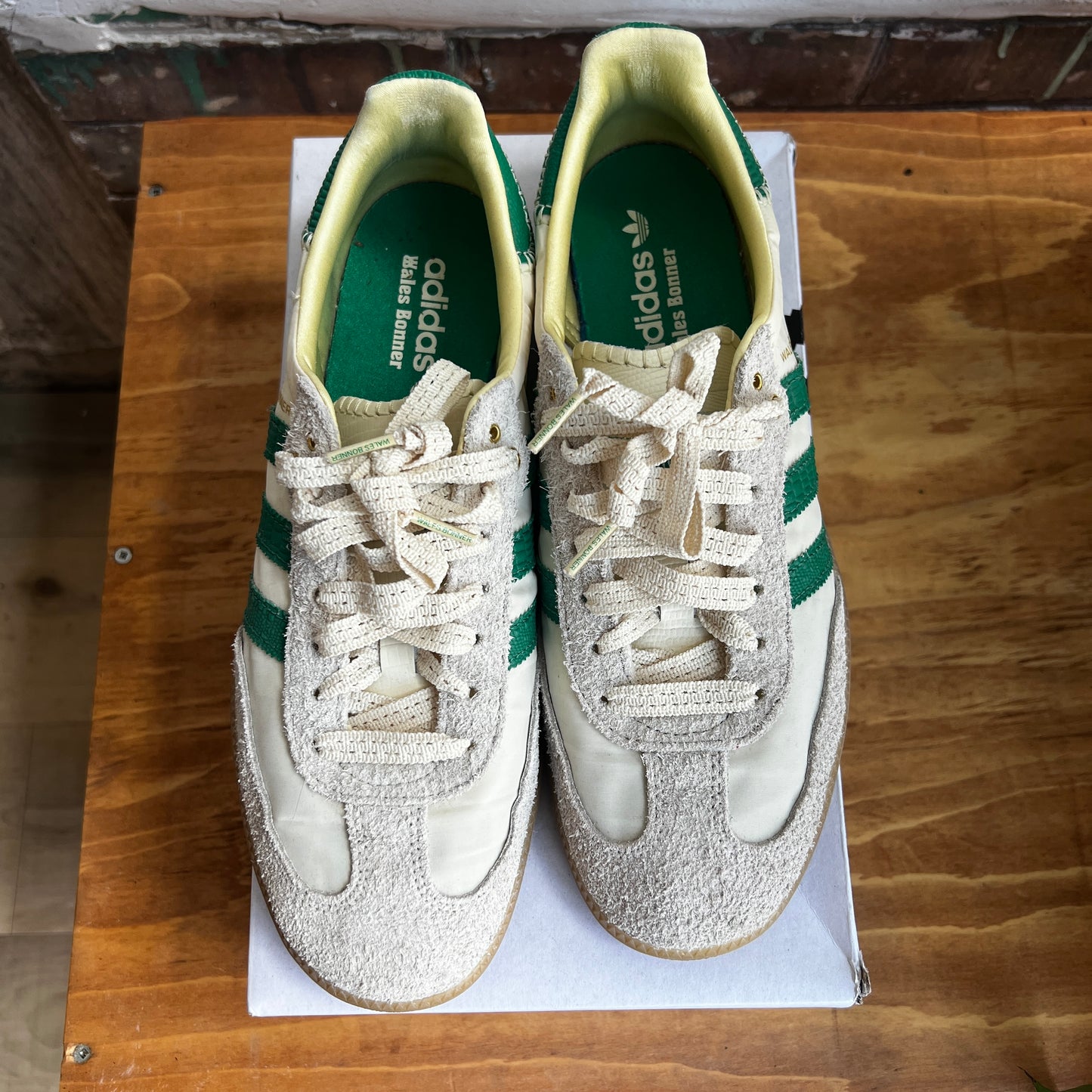 Adidas Samba Wales Bonner Cream Green Size 9