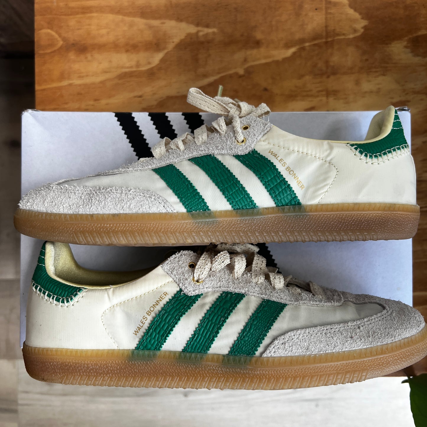 Adidas Samba Wales Bonner Cream Green Size 9