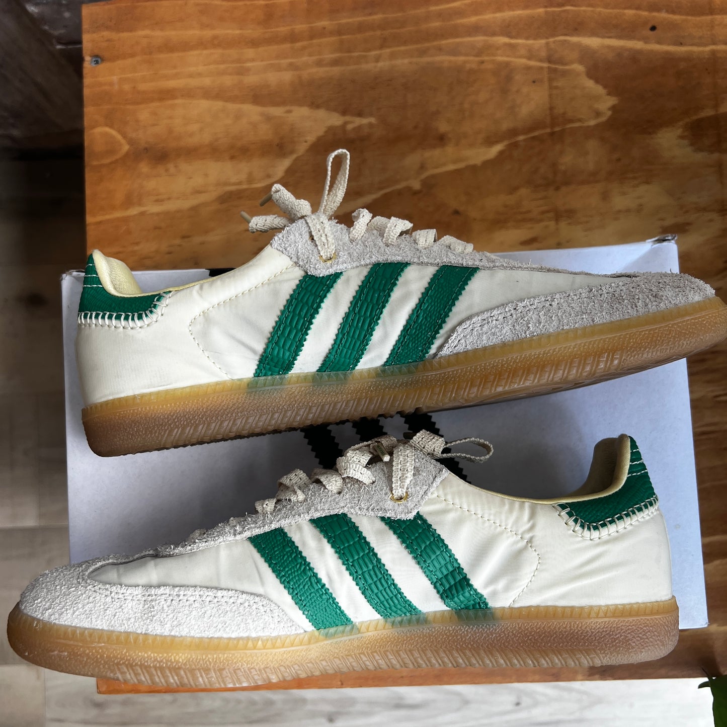 Adidas Samba Wales Bonner Cream Green Size 9