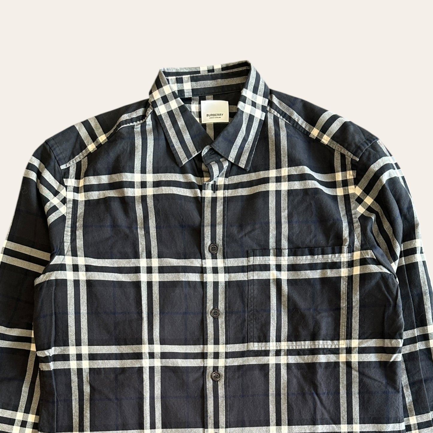 Burberry Plaid Shirt Black Size L