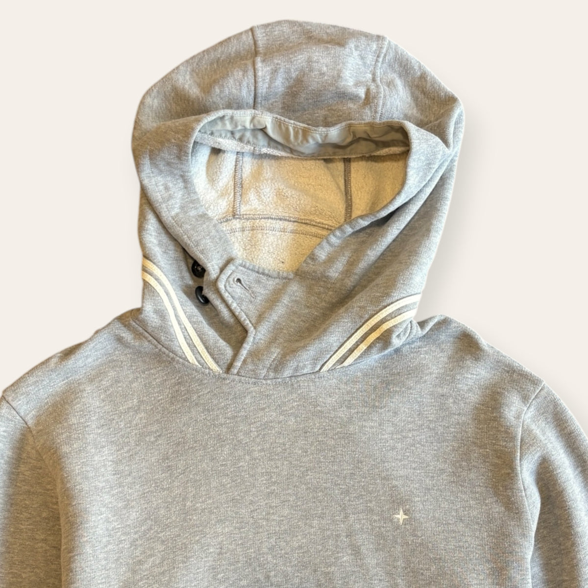 Stone Island Button Hoodie Grey Size M
