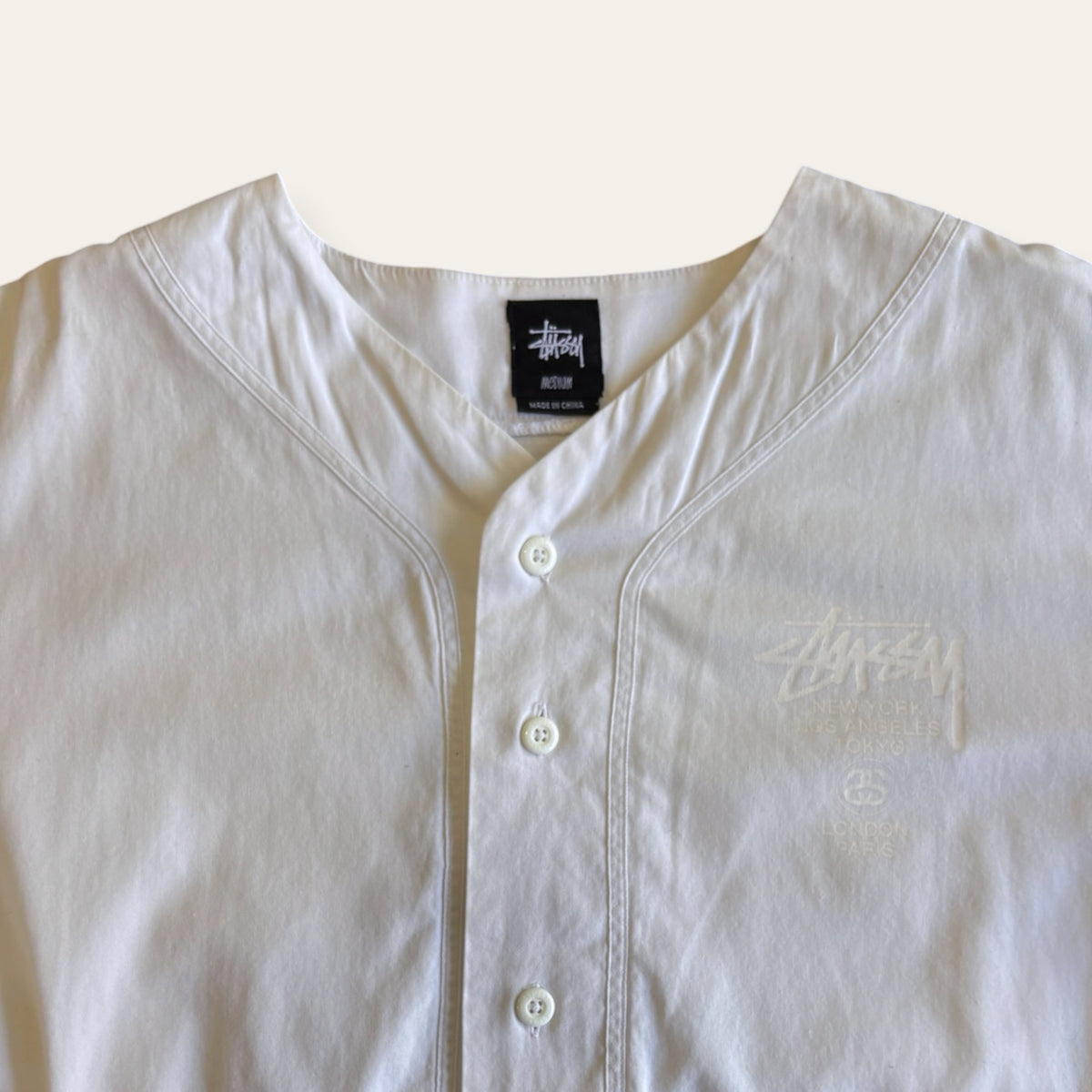 Stussy World Wide Baseball Tee Size M