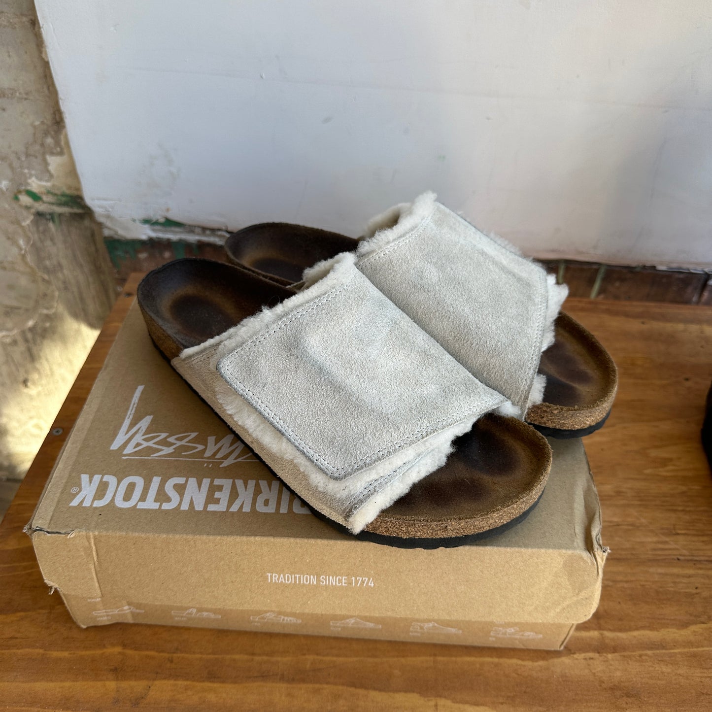 Stussy x Birkenstock Solana 'Bone' Size 43
