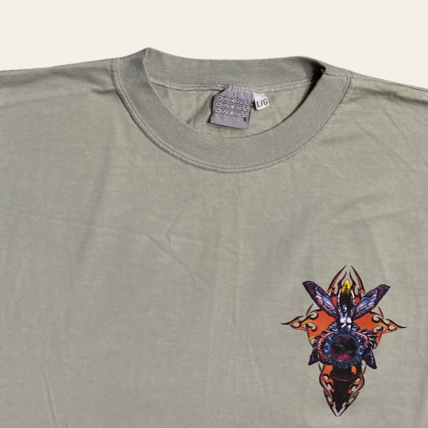 97' O'neil Surfing Tee Light Green Size L