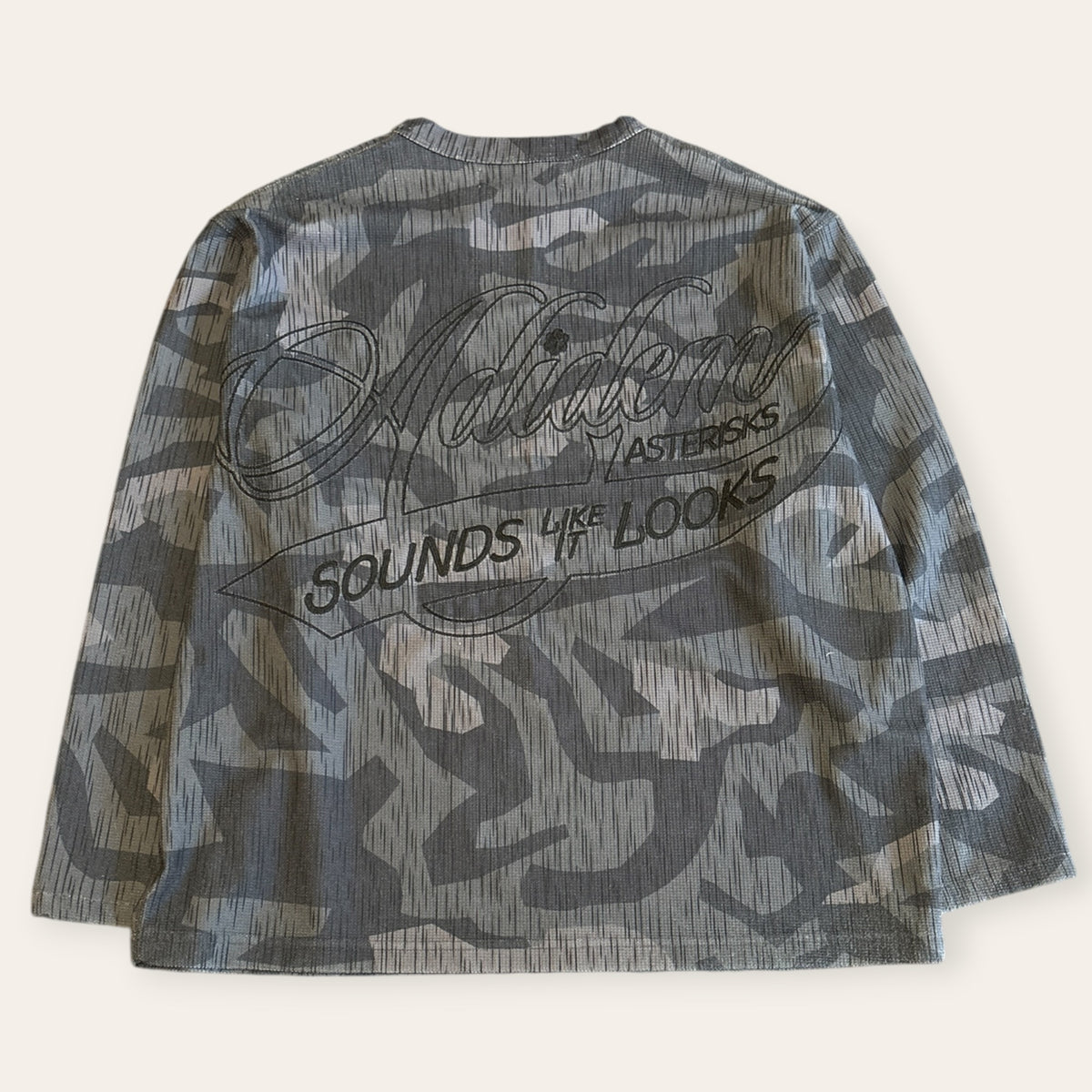 Adidem Asterisks Camo Long Sleeve Size XL