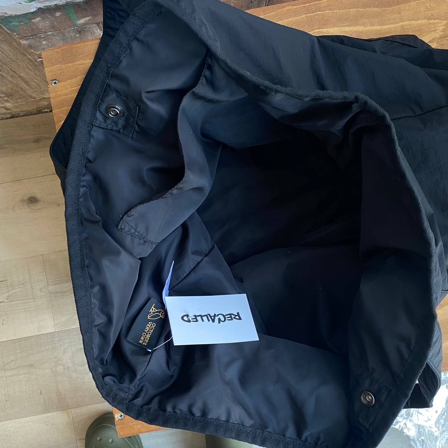 Ovo Nylon Tote Bag Black