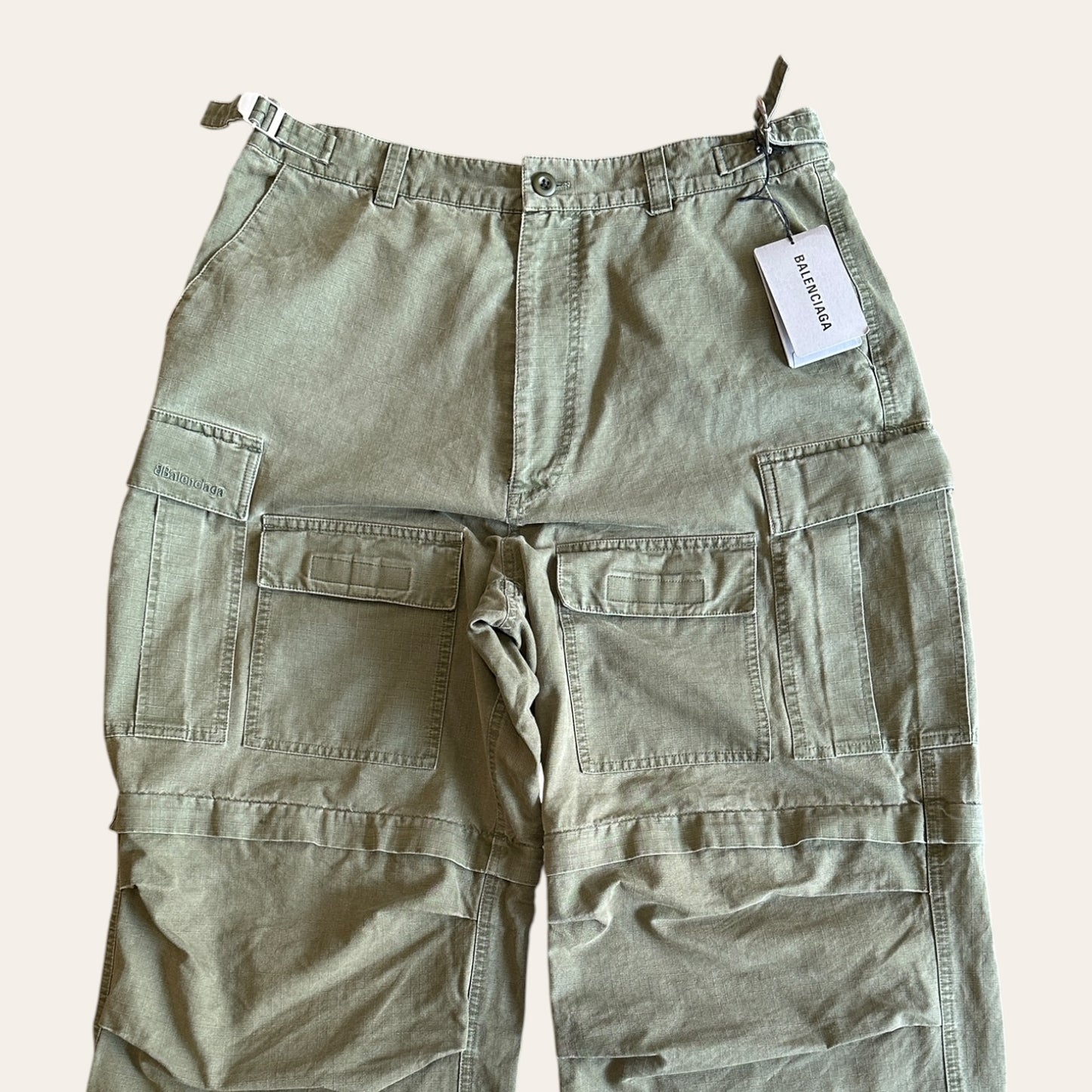 Balenciaga Convertible Cargo Pants Green Size 34