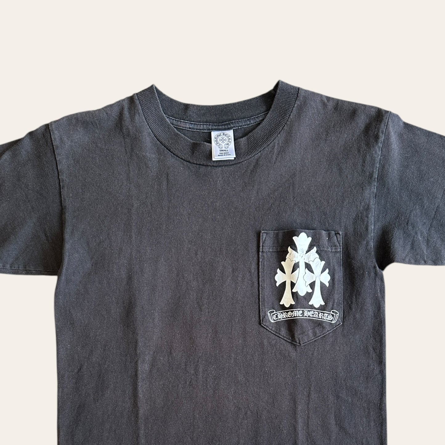 Vintage Chrome Hearts Cross Spine Pocket Tee Size S
