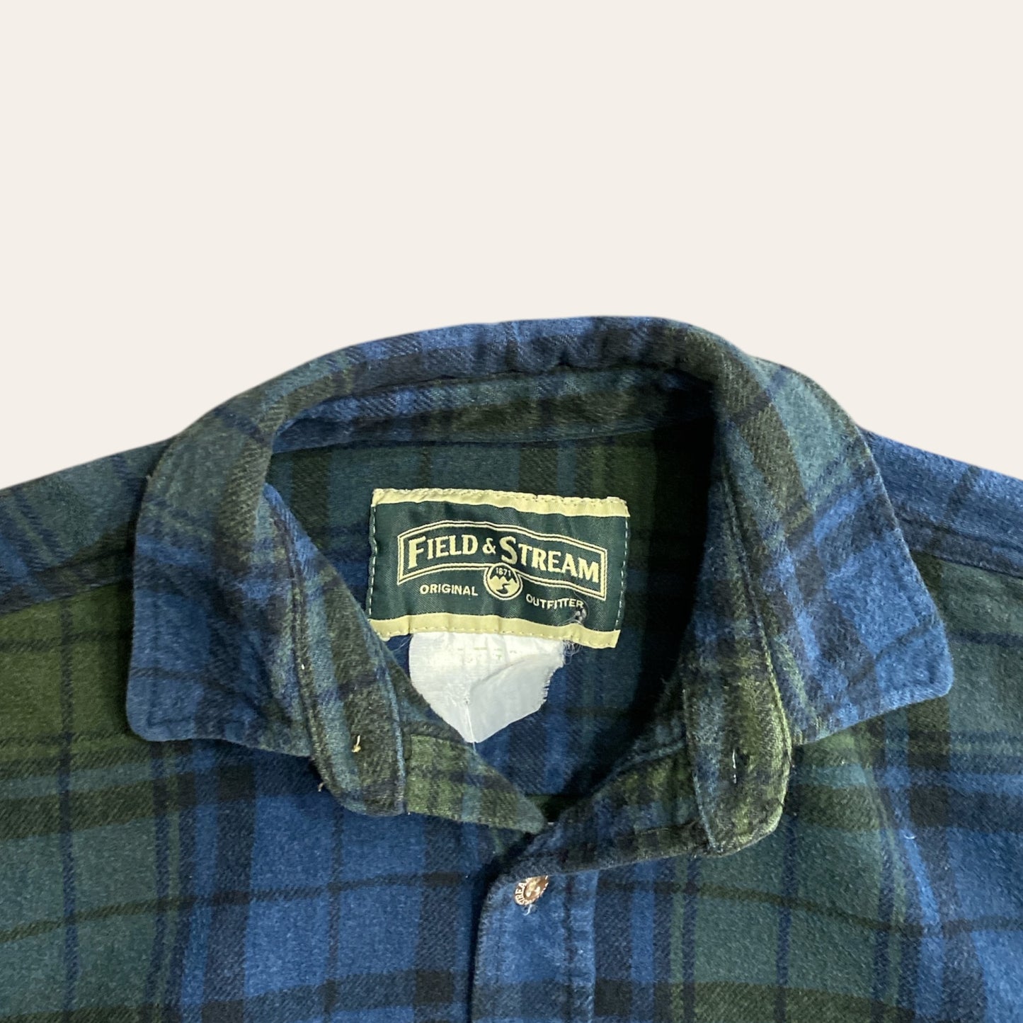 Vintage Field & Stream Flannel Blue/Green Size M