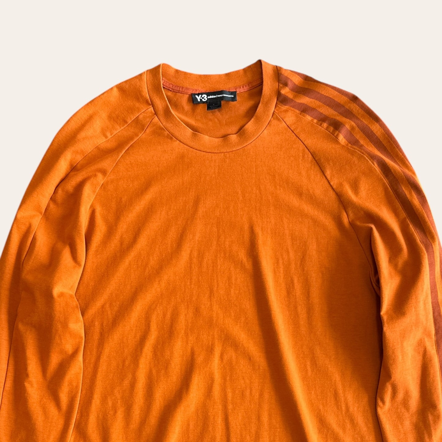 Y3 Adidas LS Shirt Orange Size L