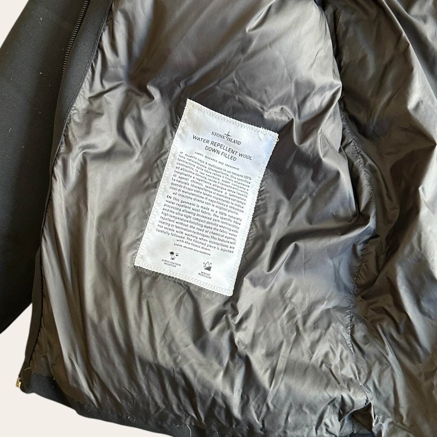 Stone Island Water Repellent Wool Down Filled Jacket Size L