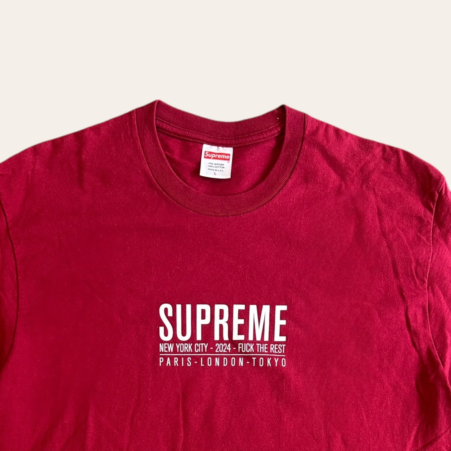 Supreme Paris Cardinal Tee Size L
