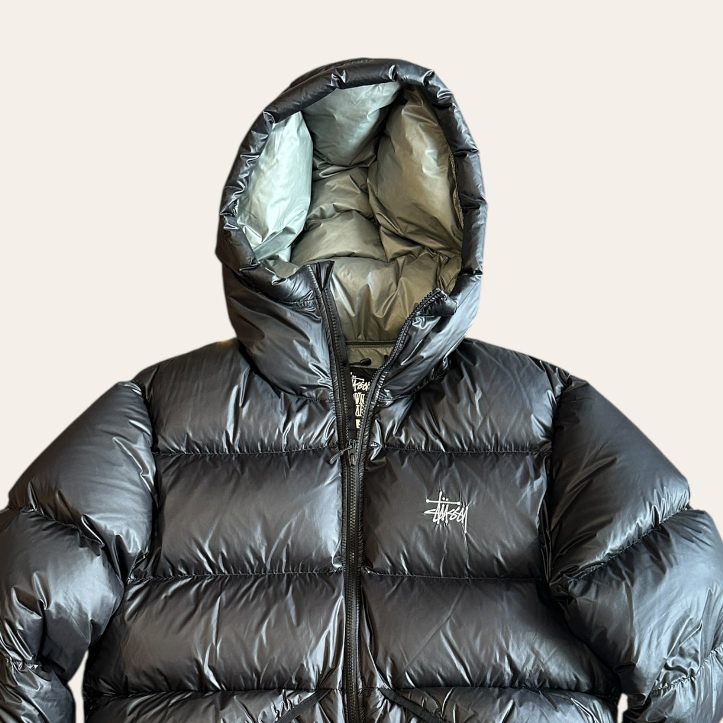 Stussy Micro Ripstop Down Puffer Jacket Black Size M