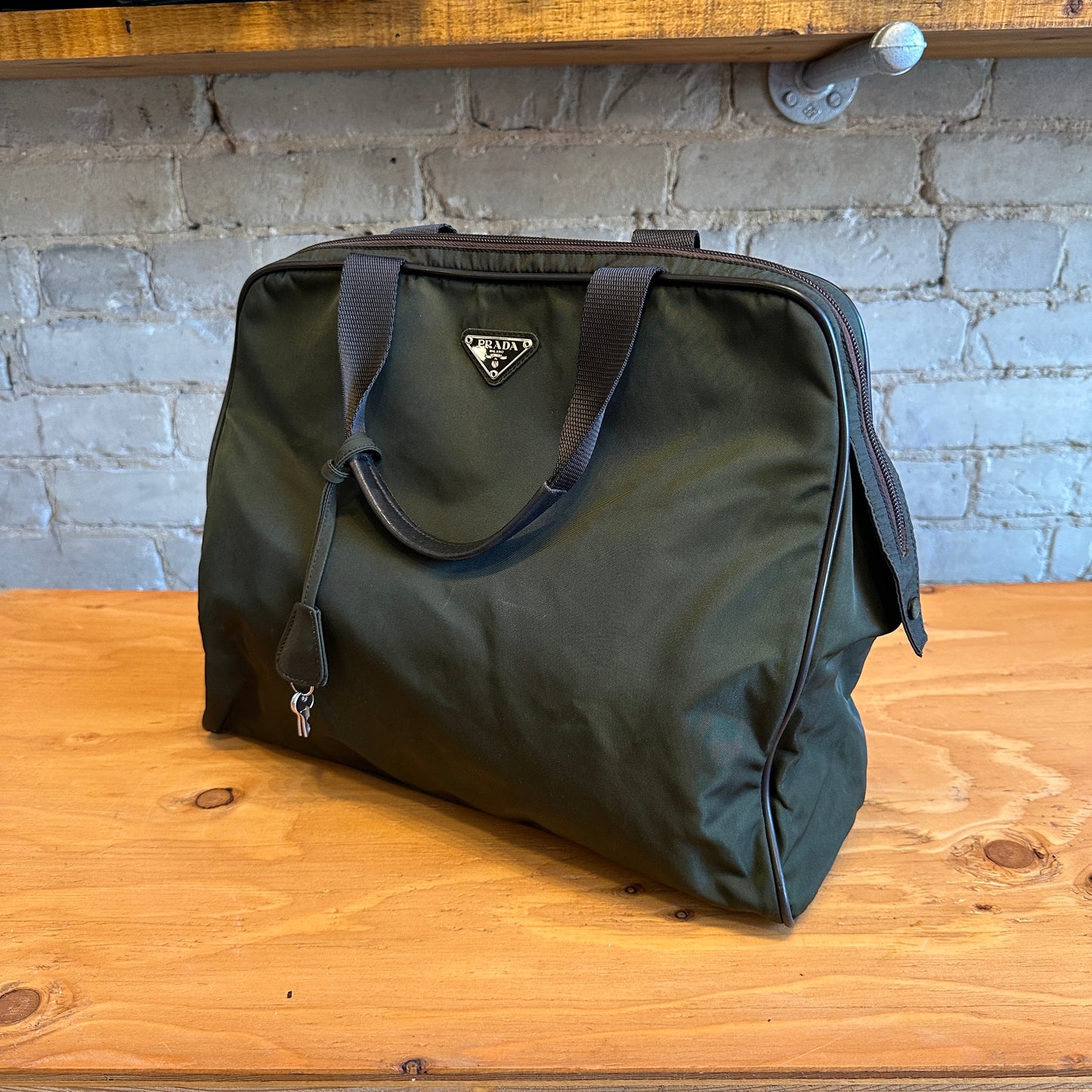 Prada Nylon Lock & Key Tote Bag