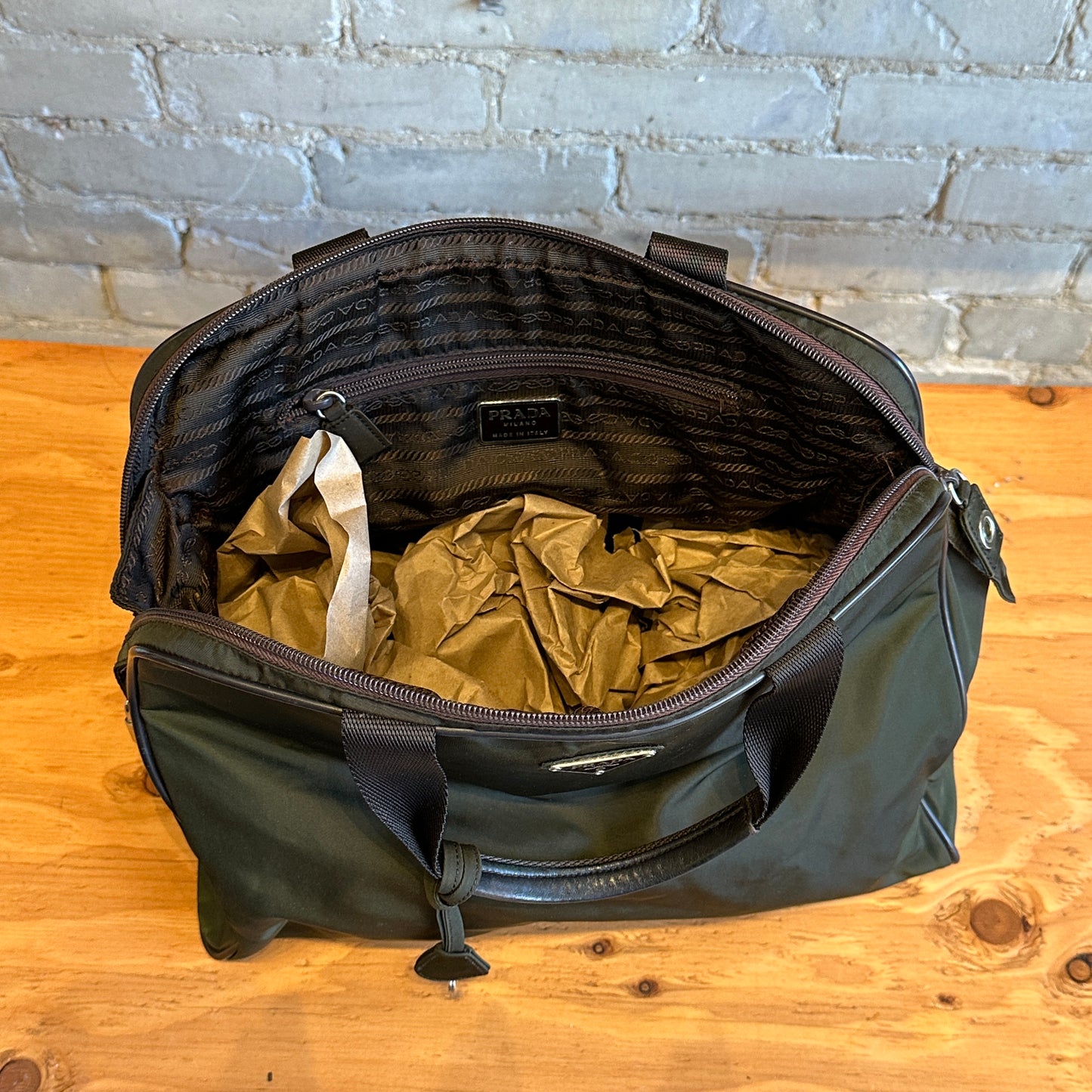 Prada Nylon Lock & Key Tote Bag