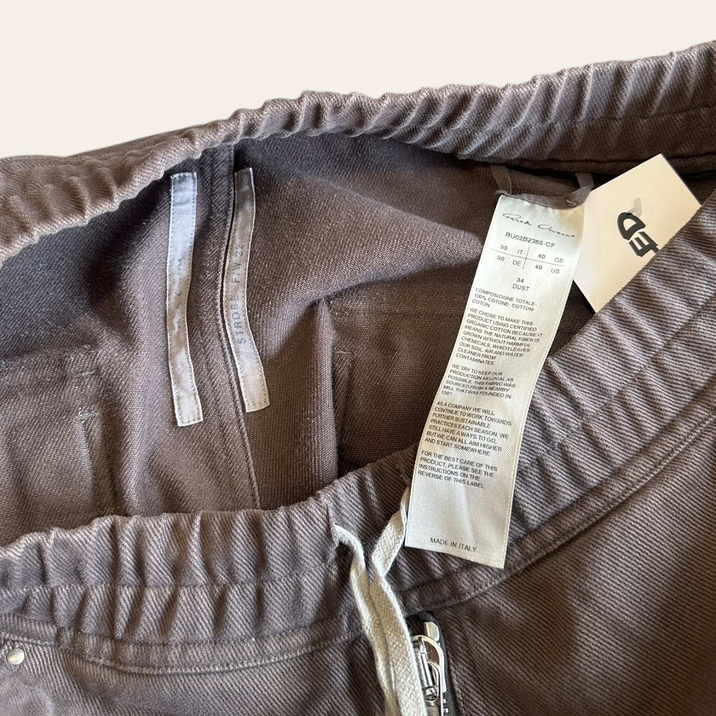 Rick Owens Geth Bela Pants Size 32