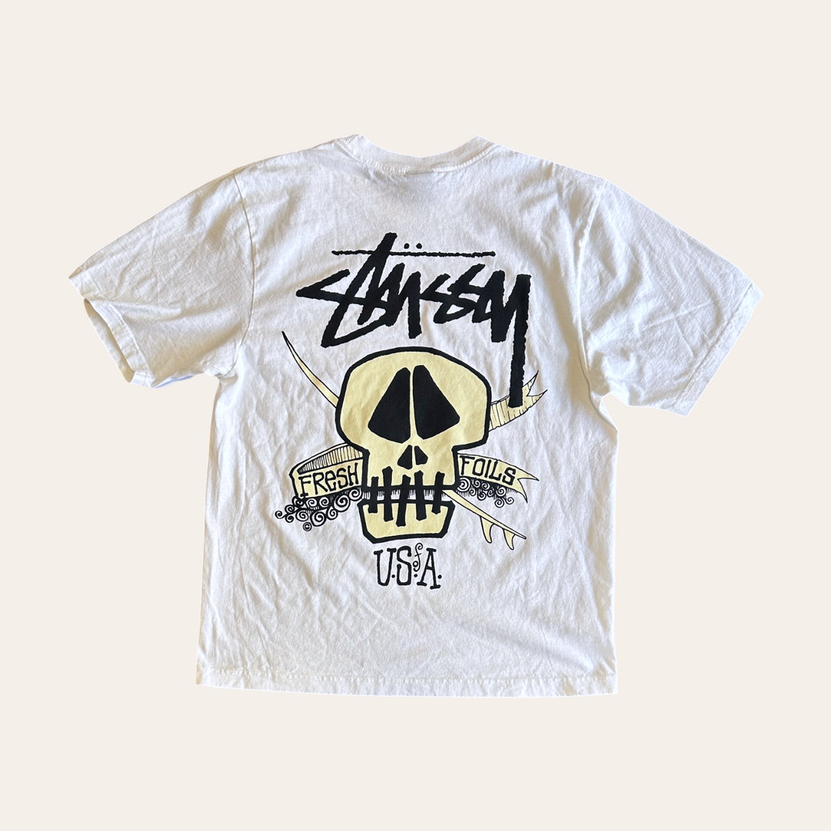 Brand New Stussy Fresh Foils Tee White Size M