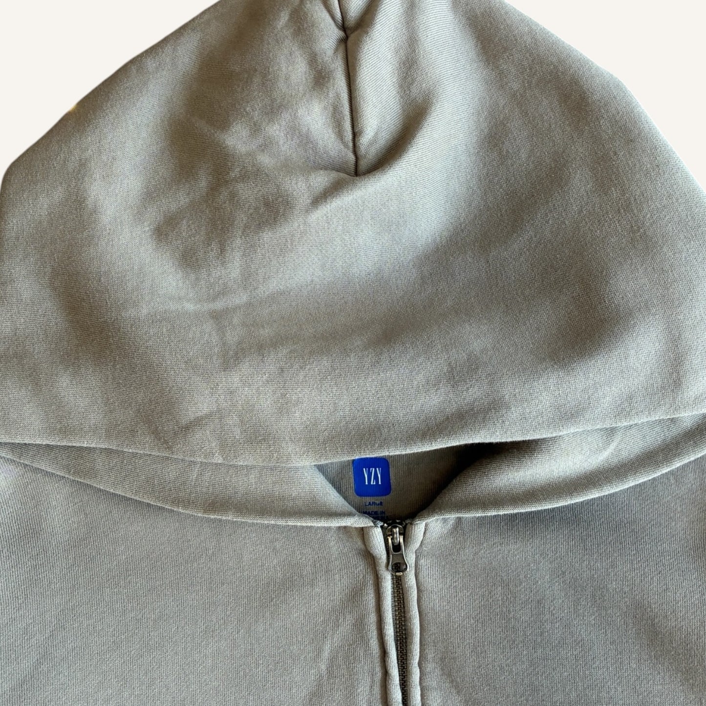 Yzy Gap Zip Hoodie Beige Size L