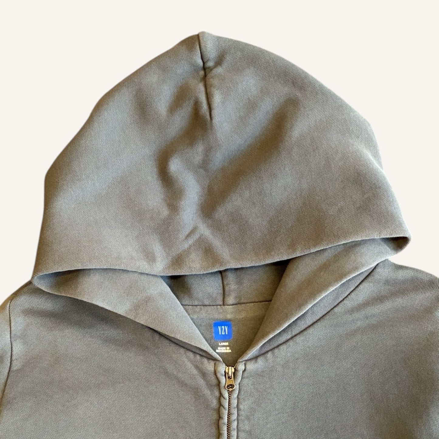 Yzy Gap Zip Hoodie Grey Size L