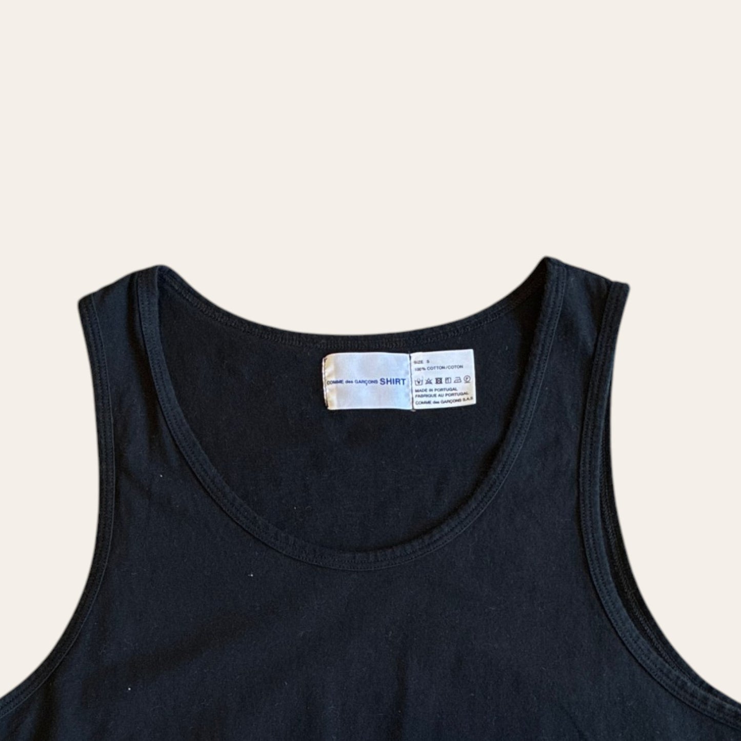 CDG Shirt Tank Top Black Size S