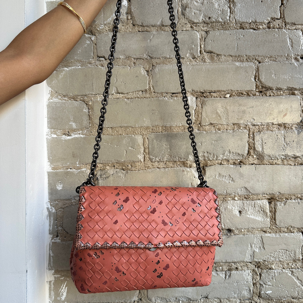 Bottega Veneta Intrecciato Butterfly Olimpia Flap Bag