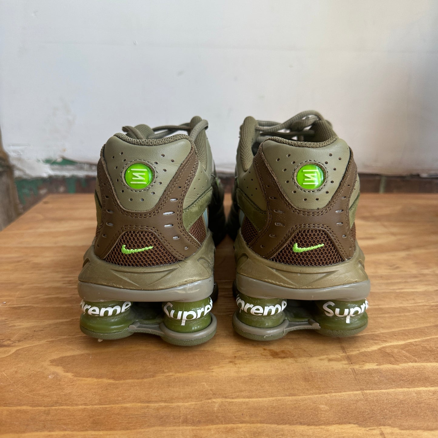 Supreme x Nike Shox "Olive" Size 10.5