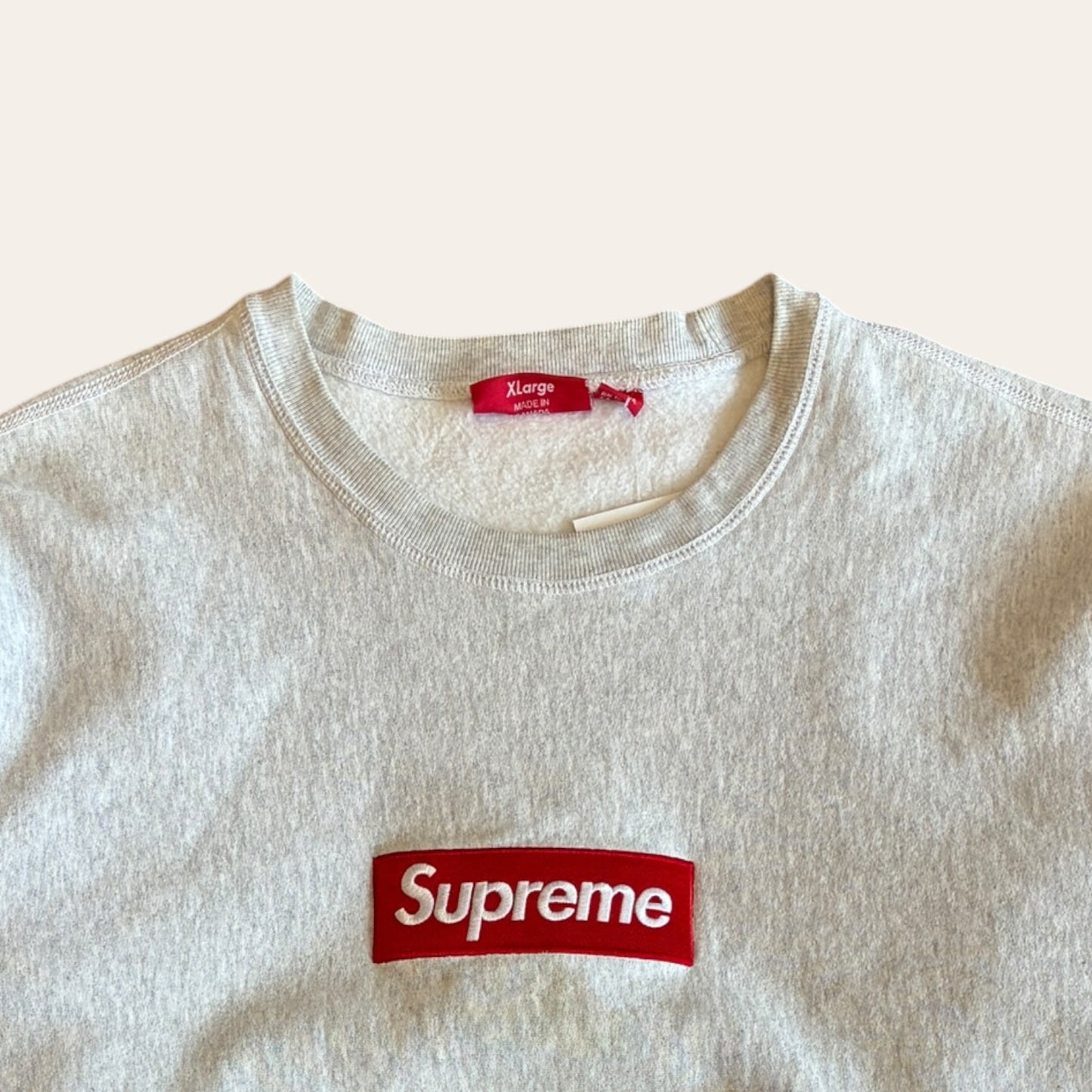Supreme Box Logo Sweater Grey Size XL