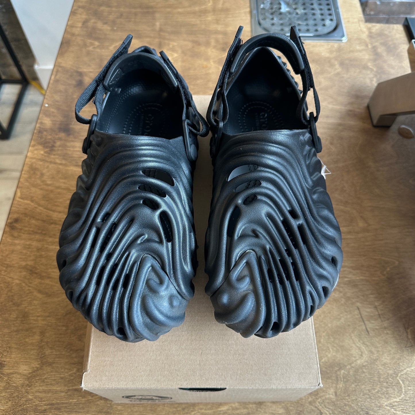 Brand New Salehe Bembury Croc "Black" Size 8