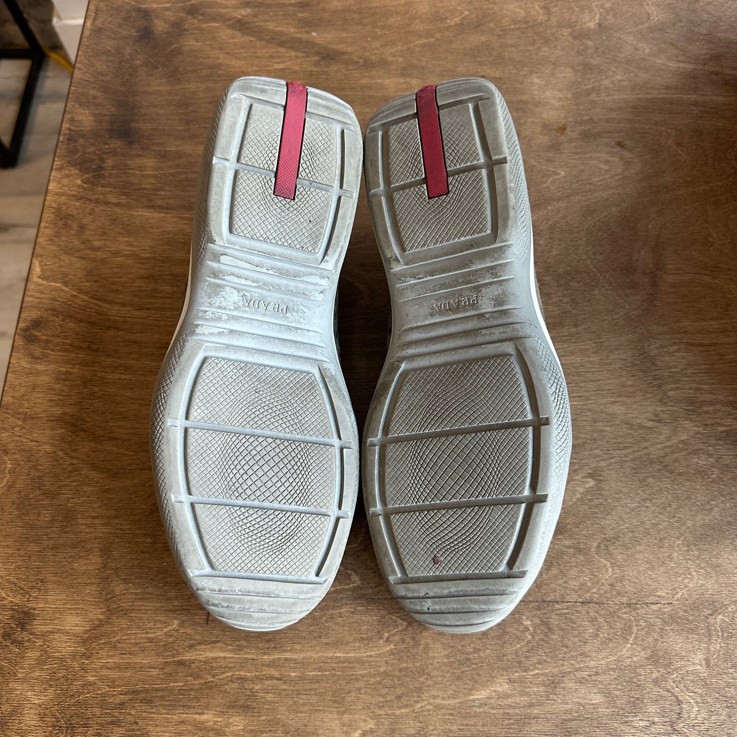 Prada America Cup Brown Suede Size 10