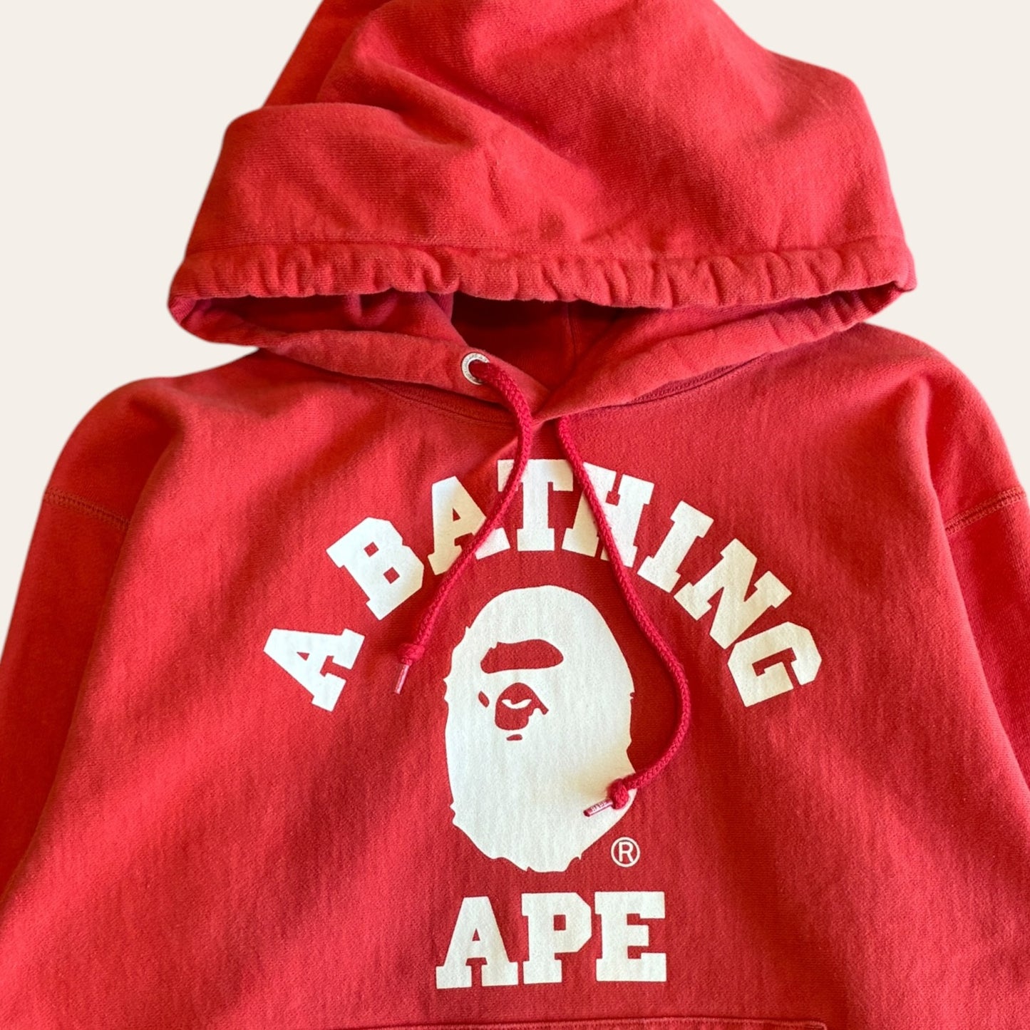 Bape Collegiate Hoodie Red Size M