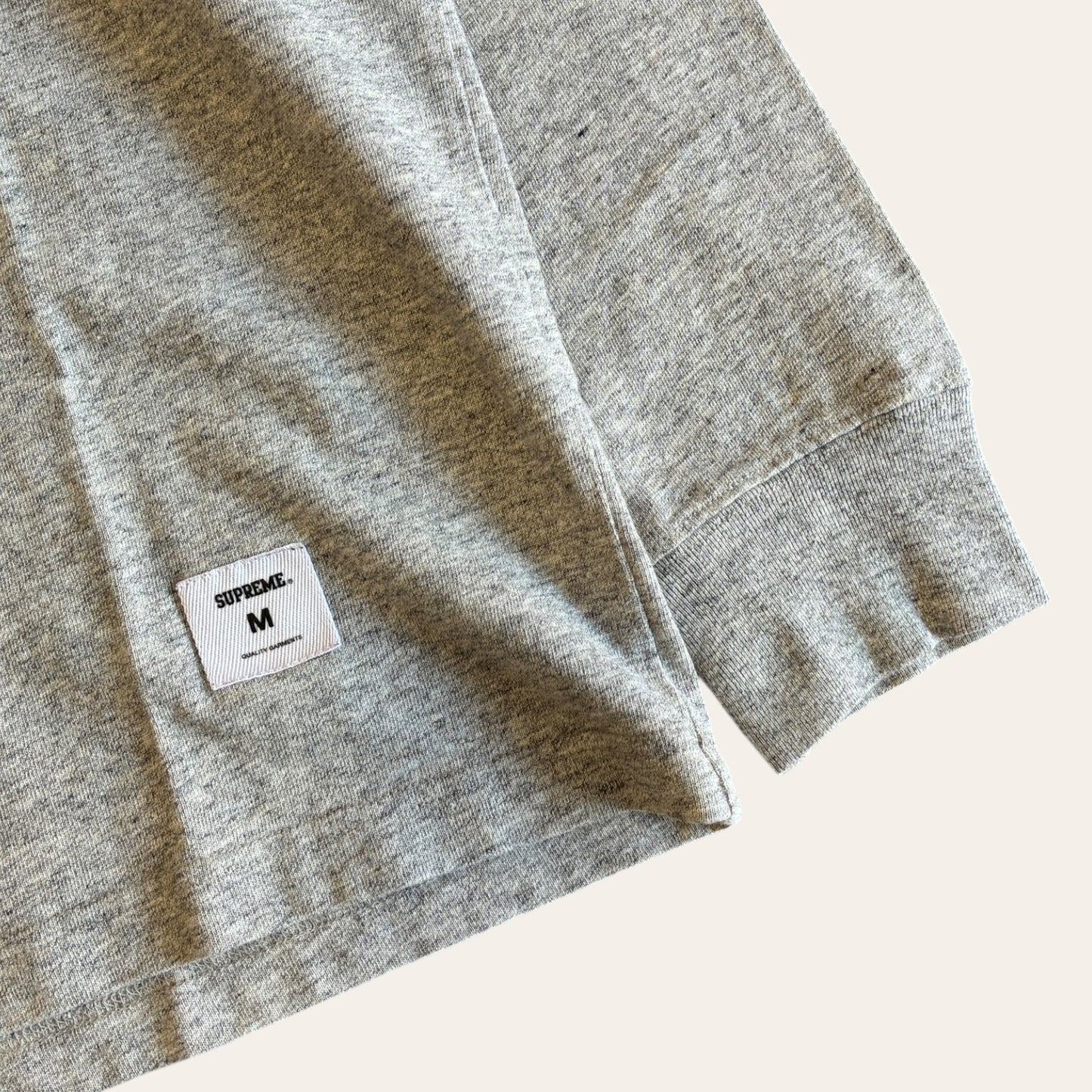Supreme Long Sleeve Tee Grey Size M