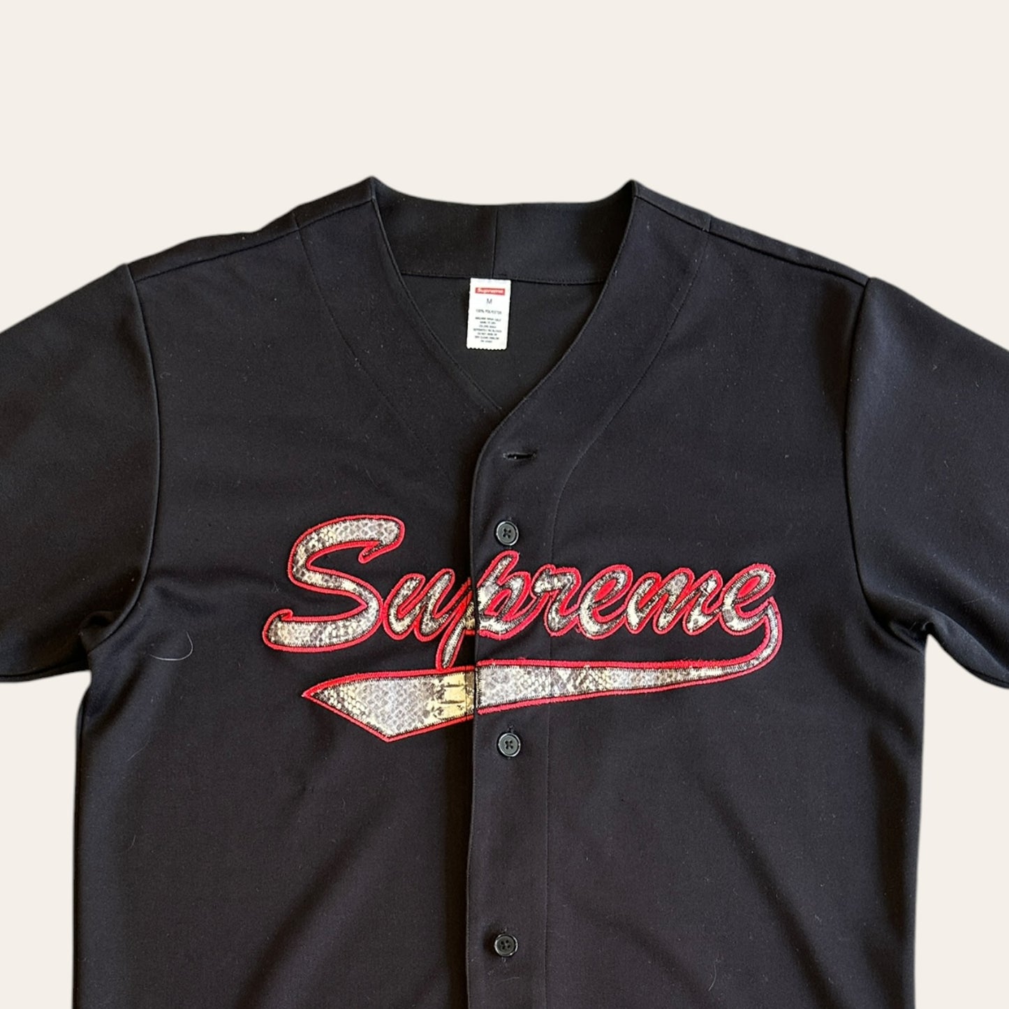 SS17 Supreme Snake Script Jersey Size M