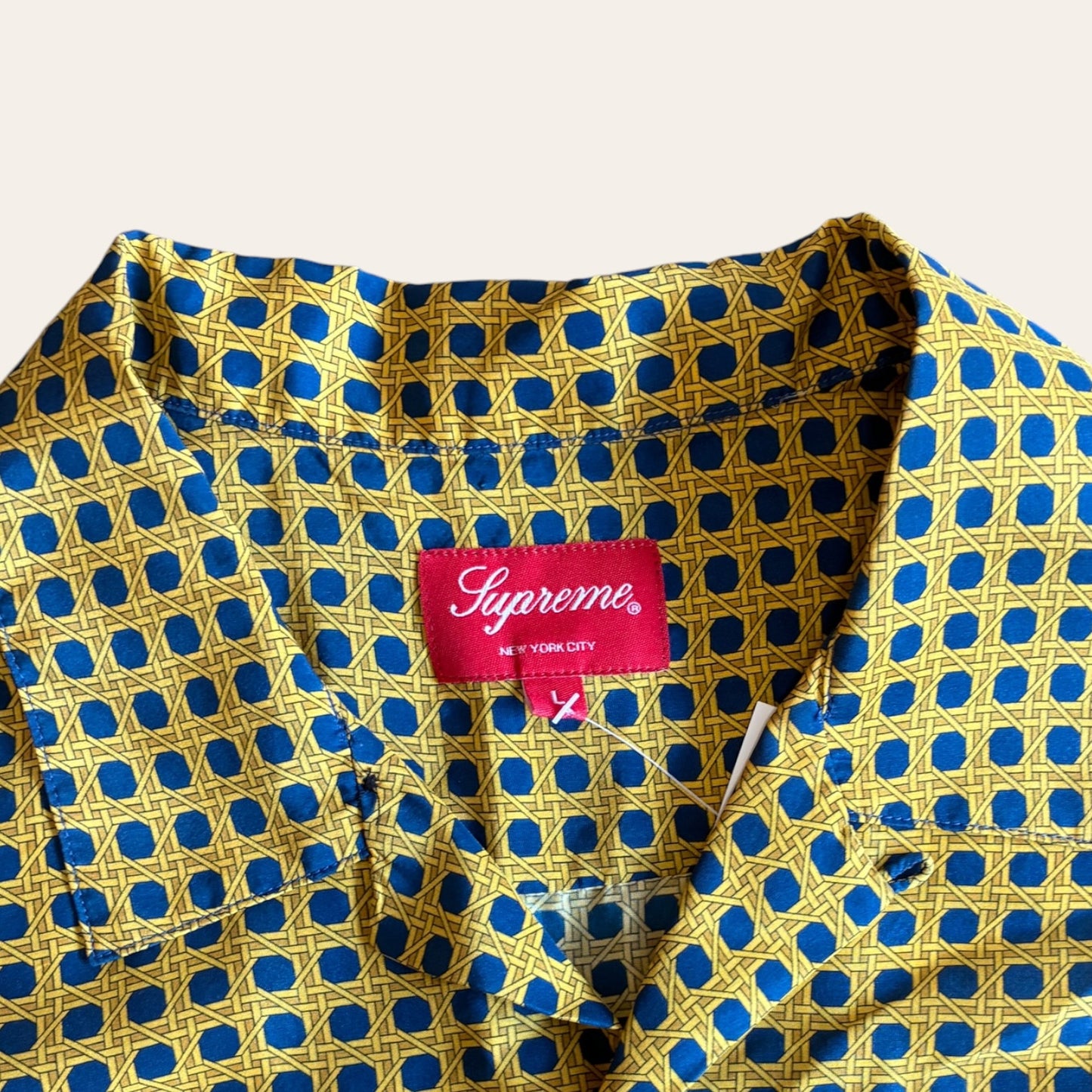 Supreme Silk Patterned Shirt Size L