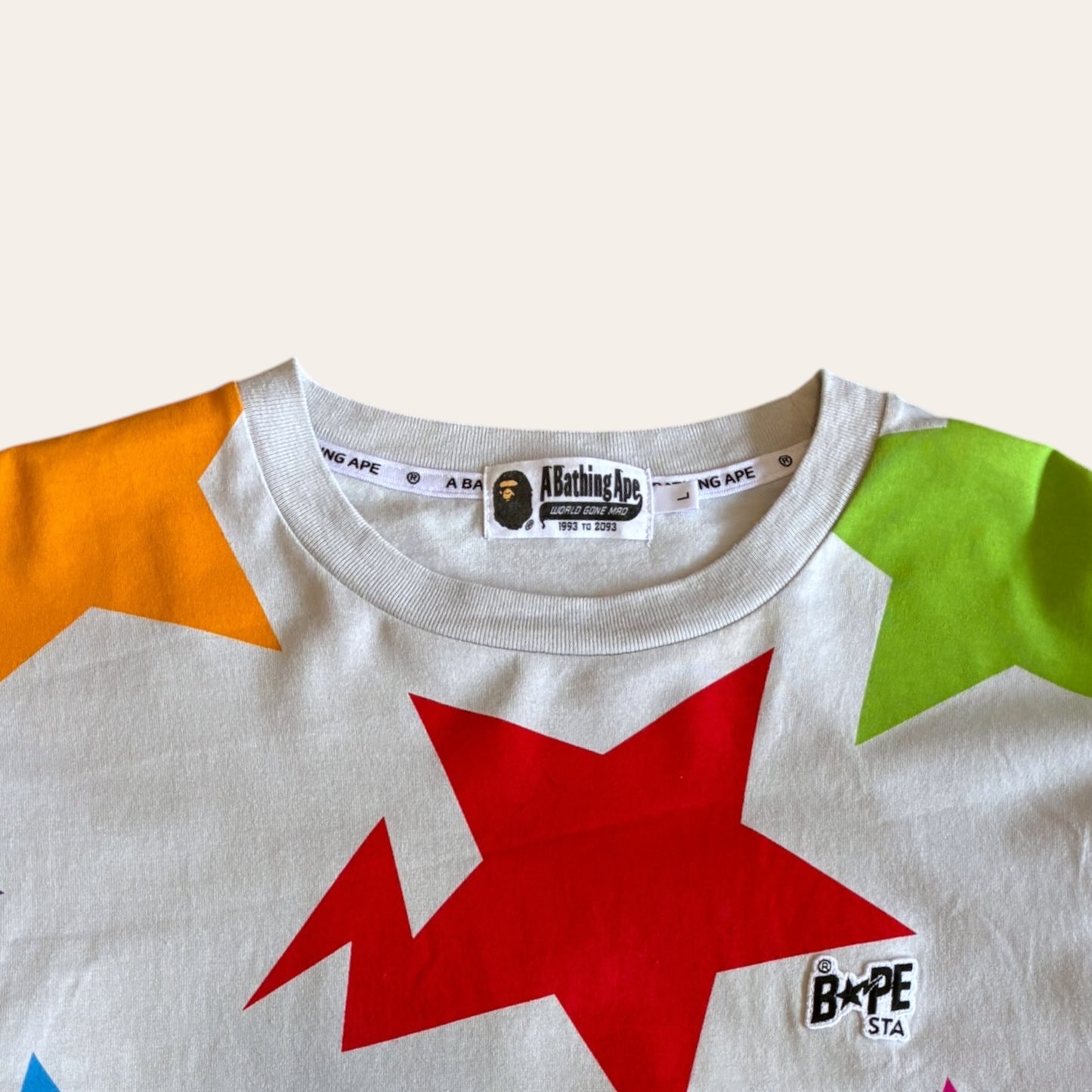 Bape Bapesta Long Sleeve Tee White Size L