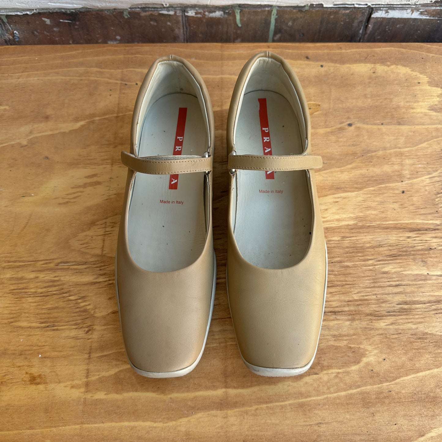 Prada Flats Tan Size EU 37