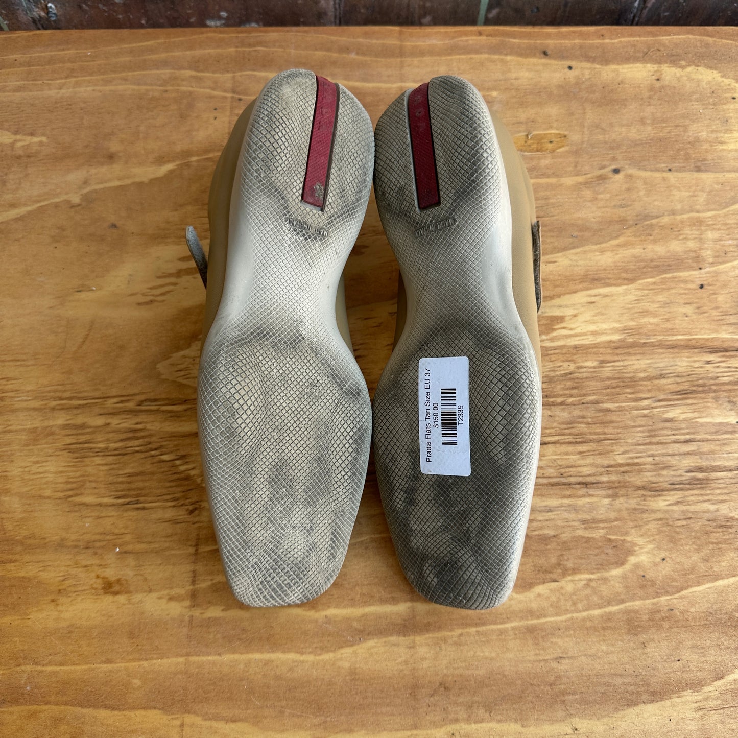 Prada Flats Tan Size EU 37