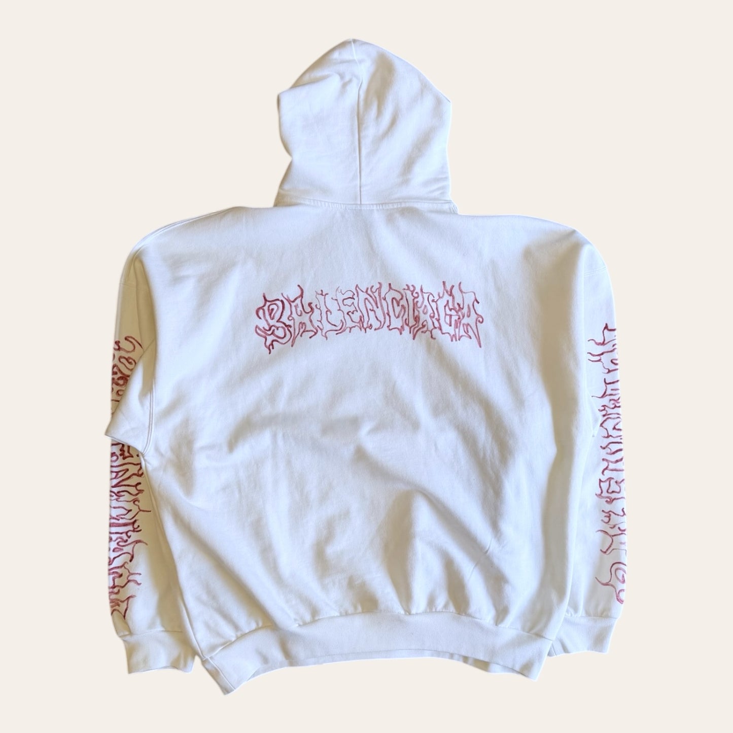 Balenciaga DIY Metal Hoodie White Size 2